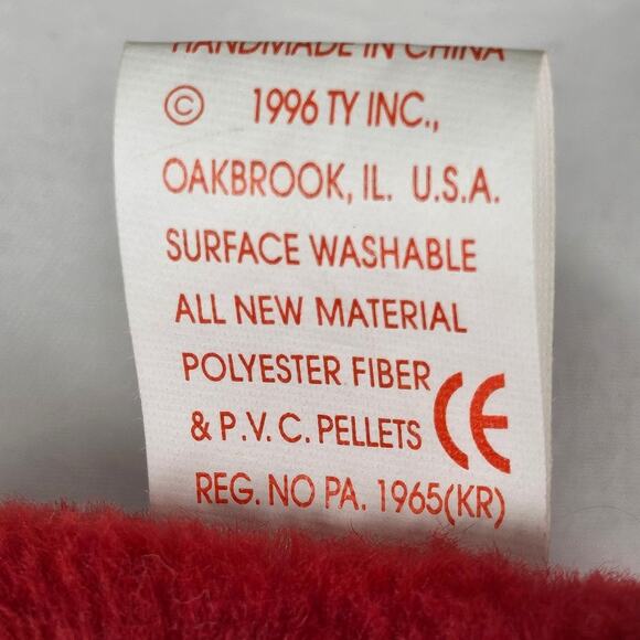 TY 1996 ROVER BEANIE BABY RED DOG PLUSH W/TAG PVC PELLETS COLLECTIBLE - Picture 10 of 10